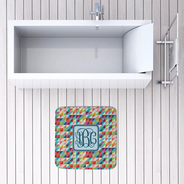 Retro Triangles 48x48 Foam Memory Mat - LIFESTYLE