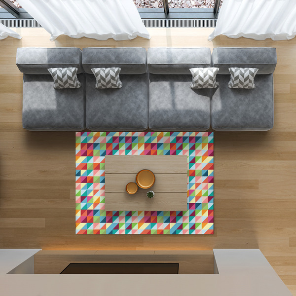 Retro Triangles 5'x7' Indoor Area Rugs - IN CONTEXT