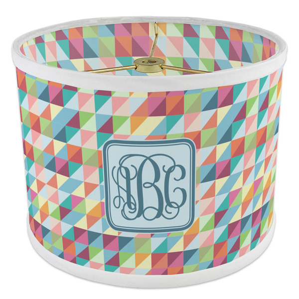 Retro Triangles 8" Drum Lampshade - ANGLE Poly-Film