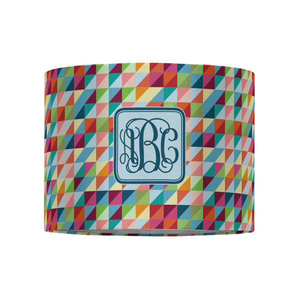 Retro Triangles 8" Drum Lampshade - FRONT (Fabric)