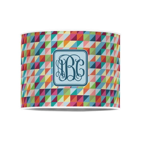 Retro Triangles 8" Drum Lampshade - FRONT (Poly Film)