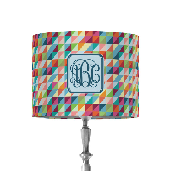 Custom Retro Triangles 8" Drum Lamp Shade - Fabric (Personalized)