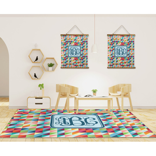 Retro Triangles 8'x10' Indoor Area Rugs - IN CONTEXT