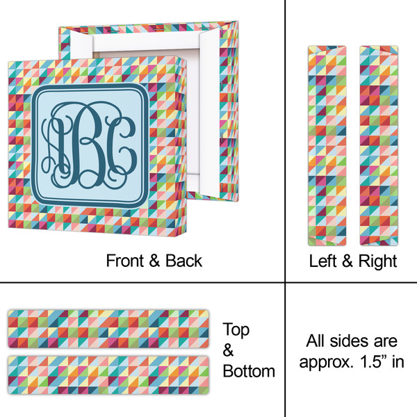 Retro Triangles 8x8 - Canvas Print - Approval