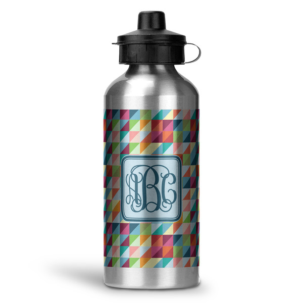 Custom Retro Triangles Water Bottle - Aluminum - 20 oz (Personalized)