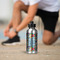 Retro Triangles Aluminum Water Bottle - Silver LIFESTYLE