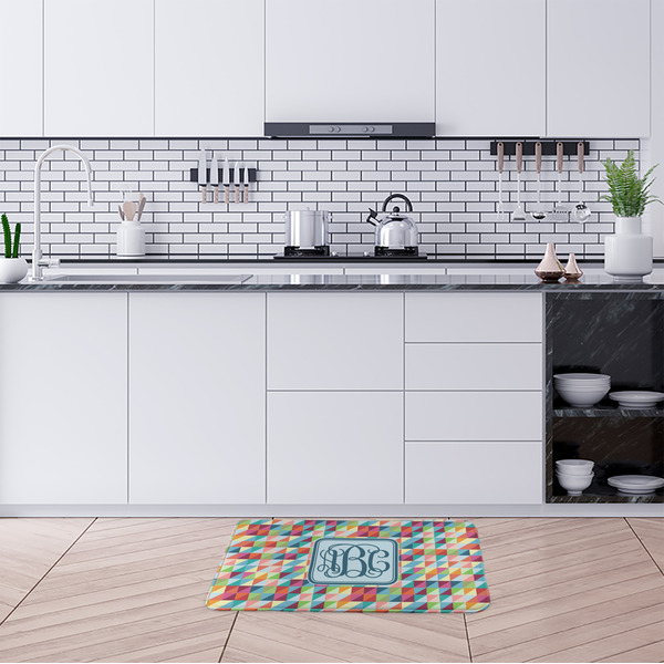 Retro Triangles Anti-Fatigue Kitchen Mats - LIFESTYLE