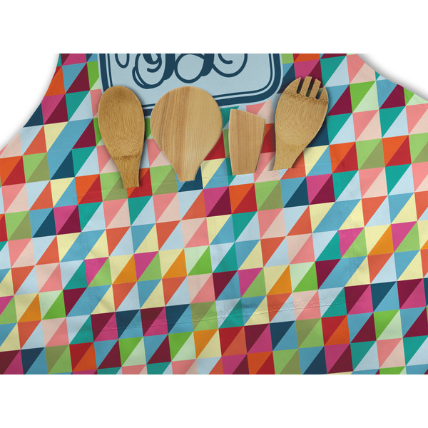 Retro Triangles Apron - Pocket Detail with Props