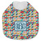 Retro Triangles Jersey Knit Baby Bib w/ Monogram