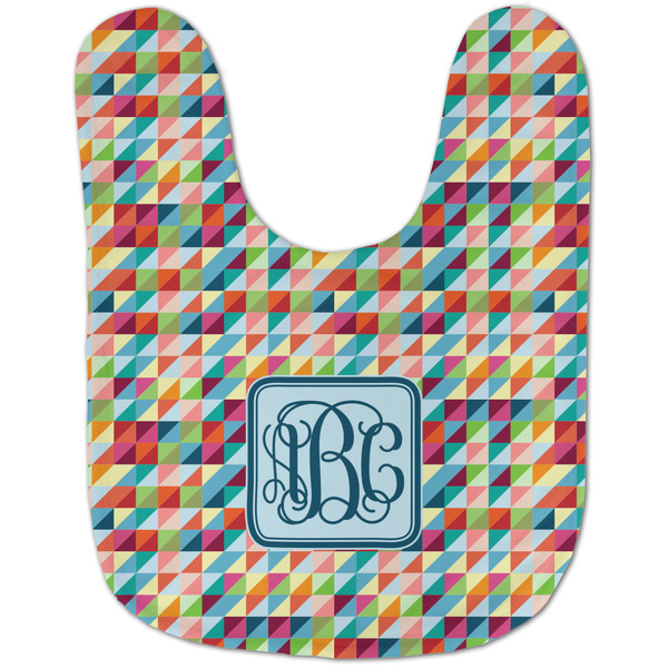 Retro Triangles Baby Bib - AFT flat
