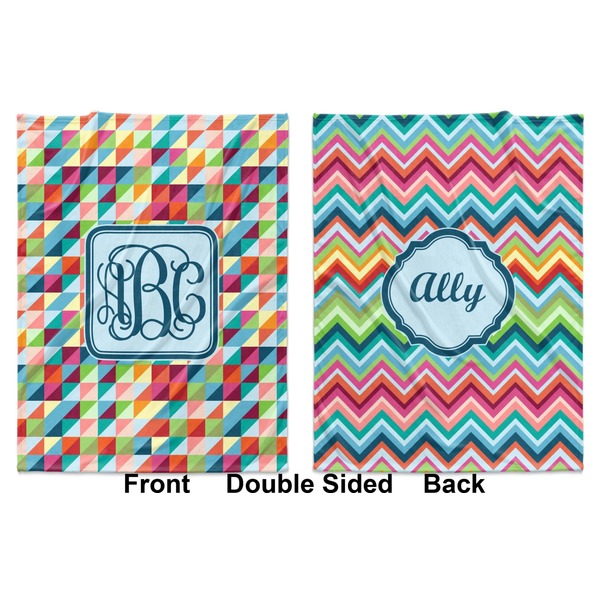 Retro Triangles Baby Blanket (Double Sided - Printed Front and Back)