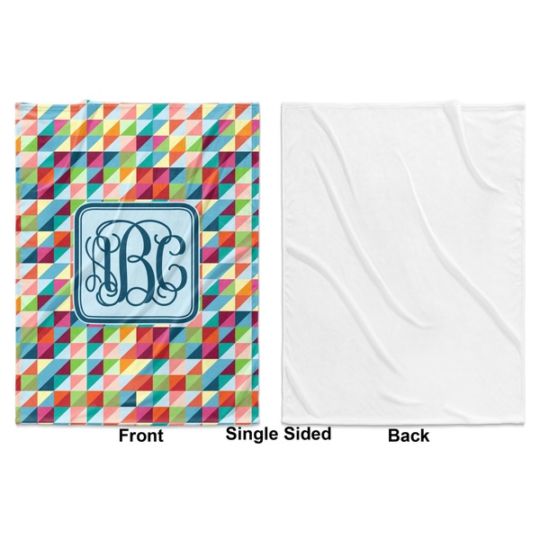 Retro Triangles Baby Blanket (Single Side - Printed Front, White Back)