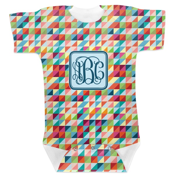 Custom Retro Triangles Baby Bodysuit 0-3 (Personalized)