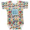 Retro Triangles Baby Bodysuit (Personalized)