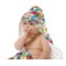 Retro Triangles Baby Hooded Towel on Child