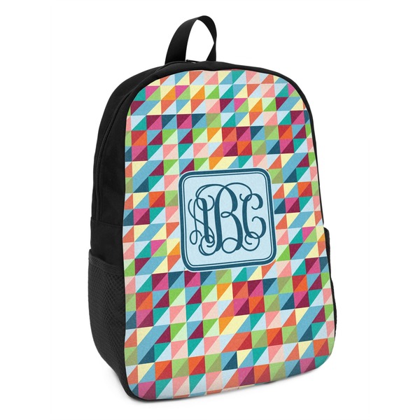 Custom Retro Triangles Kids Backpack (Personalized)