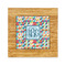 Retro Triangles Bamboo Trivet with 6" Tile - FRONT