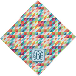 Retro Triangles Dog Bandana Scarf w/ Monogram