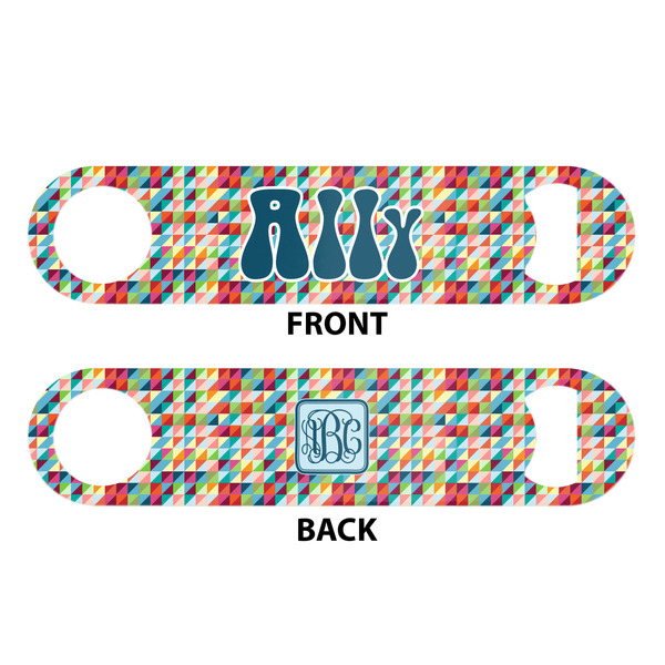 Retro Triangles Bar Bottle Opener - White - Approval