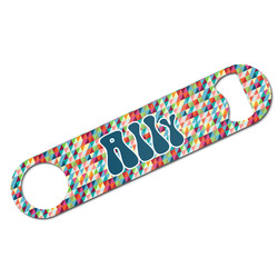 Retro Triangles Bar Bottle Opener w/ Monogram