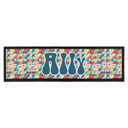 Retro Triangles Bar Mat - Large (Personalized)