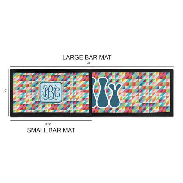 Retro Triangles Bar Mats - Sizing Chart