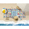 Retro Triangles Beach Towel Lifestyle