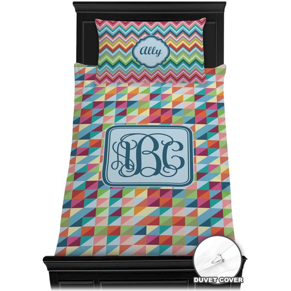 Retro Triangles Bedding Set (Twin) - Duvet