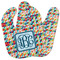 Retro Triangles Baby Bib w/ Monogram
