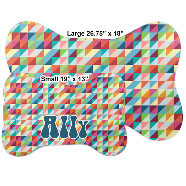 Retro Triangles Bone Shaped Mat Comparison