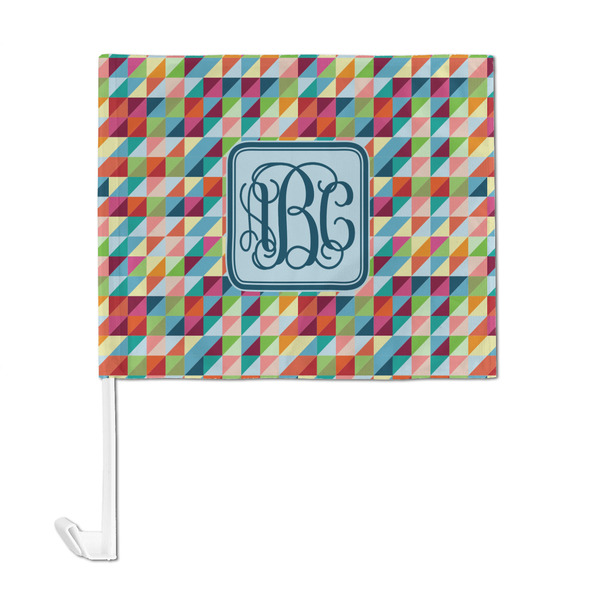 Retro Triangles Car Flag - Large - FRONT