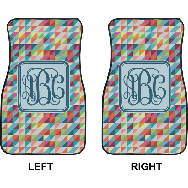 Retro Triangles Car Mat Front - Approval