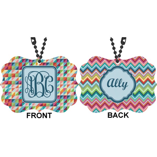 Retro Triangles Car Ornament (Approval)