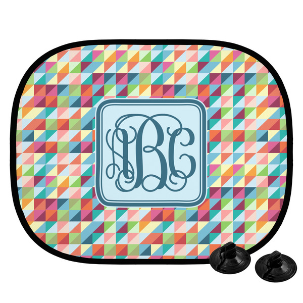 Custom Retro Triangles Car Side Window Sun Shade (Personalized)