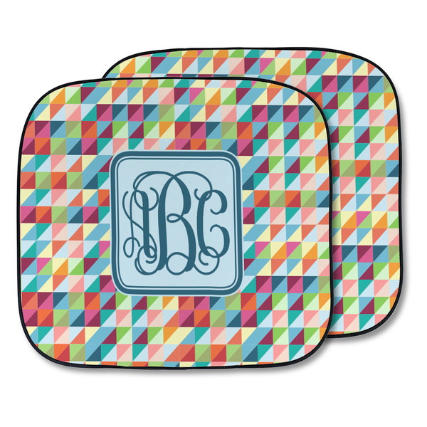 Custom Retro Triangles Car Sun Shade - Two Piece (Personalized)