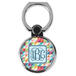 Retro Triangles Cell Phone Ring Stand & Holder (Personalized)