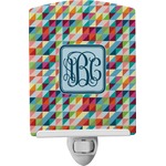 Retro Triangles Ceramic Night Light (Personalized)