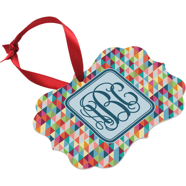 Retro Triangles Christmas Ornament