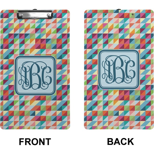 Retro Triangles Clipboard (Legal) (Front + Back)