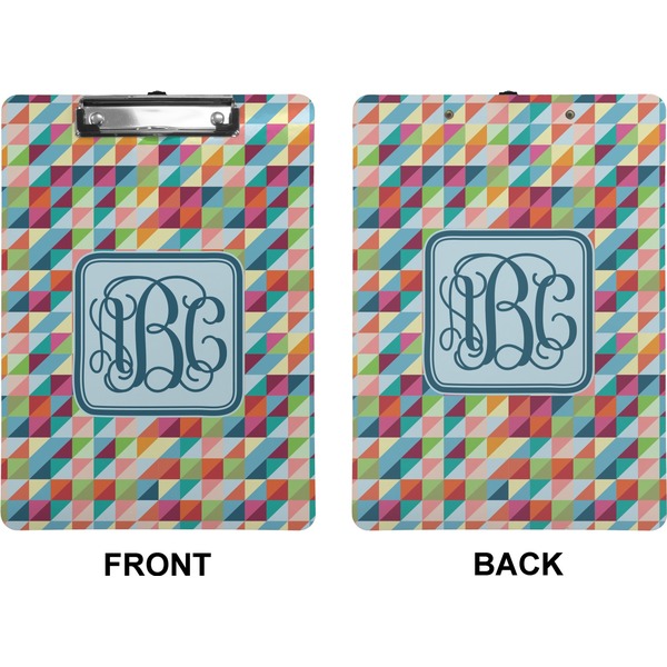 Retro Triangles Clipboard (Letter) (Front + Back)