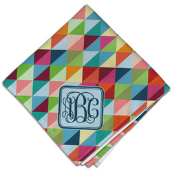 Retro Triangles Cloth Dinner Napkin - Single w/ Monogram