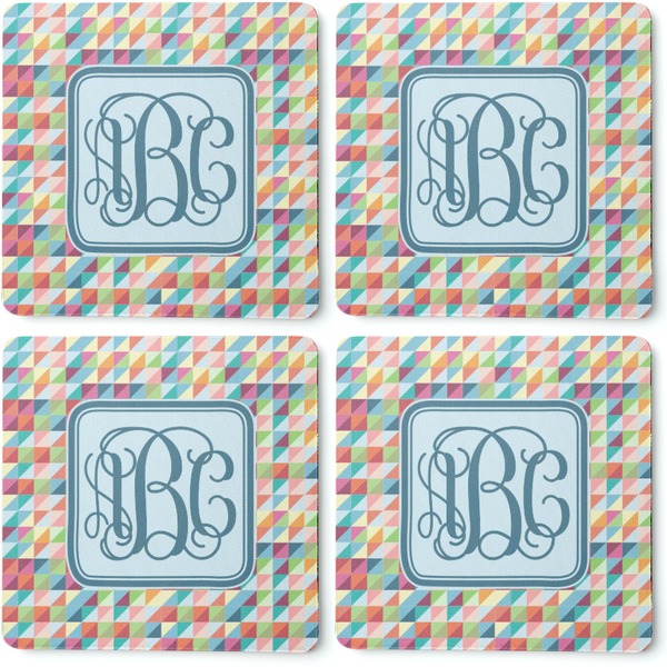 Retro Triangles Coaster Rubber Back - Apvl