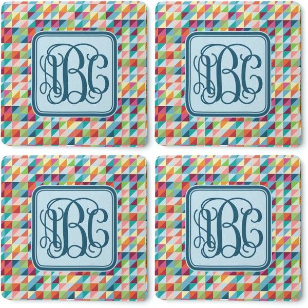 Retro Triangles Coaster Rubber Back - Apvl