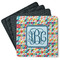 Retro Triangles Square Rubber Backed Coasters - Set of 4 (Personalized)