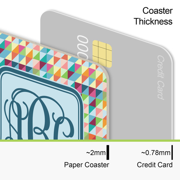 Retro Triangles Coaster Thickness