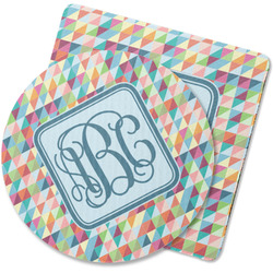 Retro Triangles Rubber Backed Coaster (Personalized)
