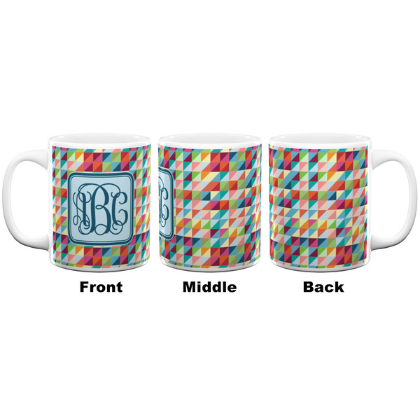 Retro Triangles Coffee Mug - 11 oz - White APPROVAL