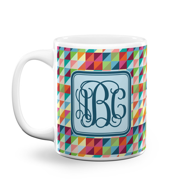 Custom Retro Triangles Coffee Mug (Personalized)