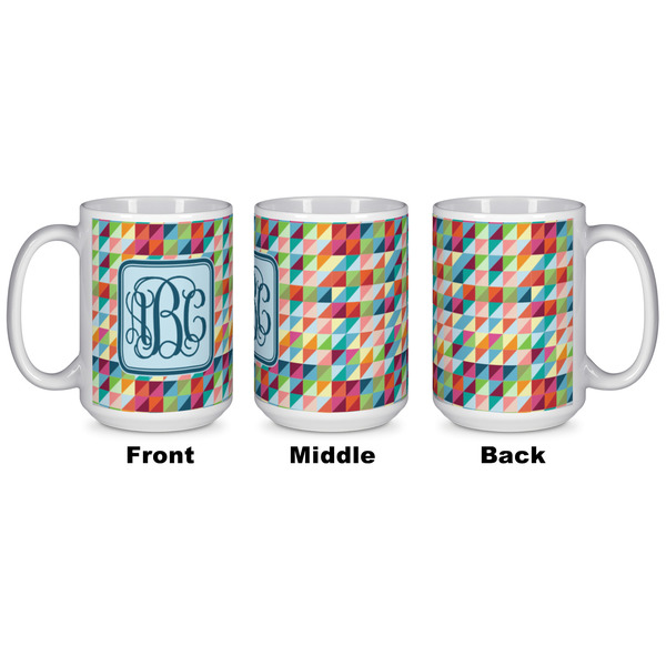Retro Triangles Coffee Mug - 15 oz - White APPROVAL