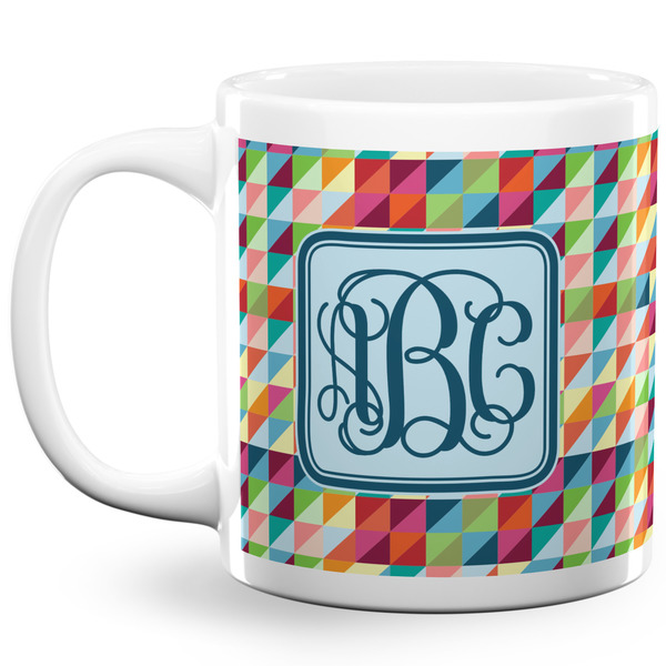 Retro Triangles Coffee Mug - 20 oz - White